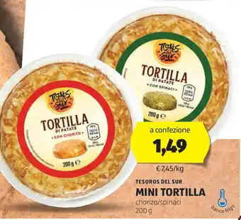 ALDI Tesoros del sur mini tortilla offerta