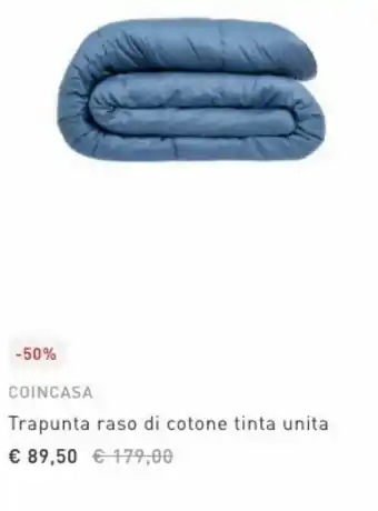 Coincasa trapunta raso di cotone tinta unita