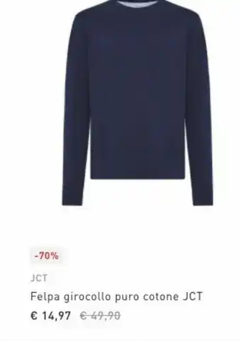 Coin Jct felpa girocollo puro cotone offerta