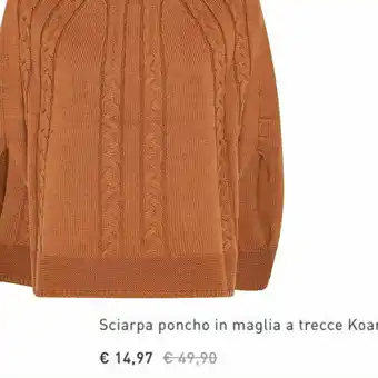 Koan sciarpa poncho in maglia a trecce