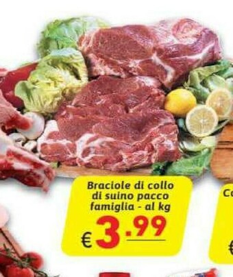 Ipercarni Braciole di collo di suino pacco famiglia offerta