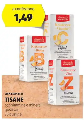 ALDI Westmister tisane offerta