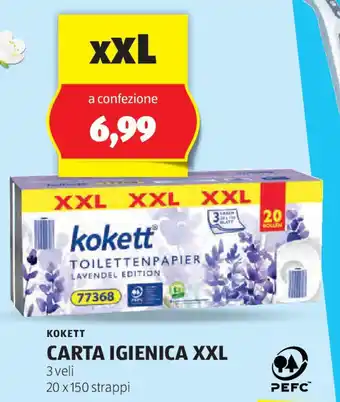 ALDI Kokett carta igienica xxl offerta