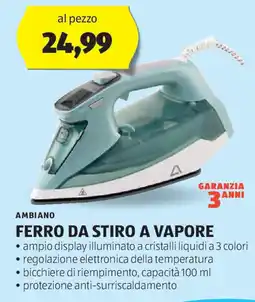 ALDI Ambiano ferro da stiro a vapore offerta