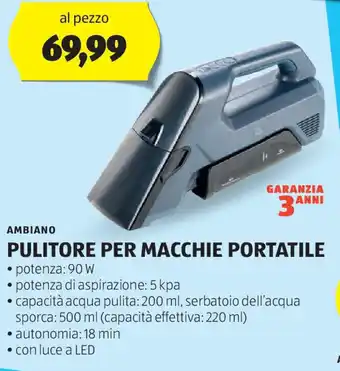 ALDI Ambiano pulitore per macchie portatile offerta