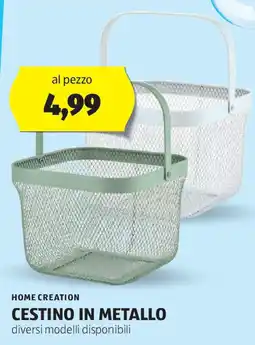 ALDI Home creation cestino in metallo offerta