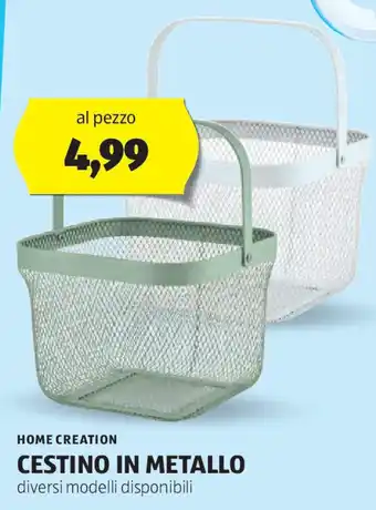 ALDI Home creation cestino in metallo offerta