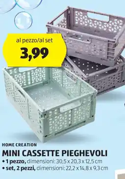 ALDI Home creation mini cassette pieghevoli offerta