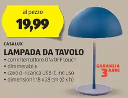 ALDI Casalux lampada da tavolo offerta