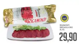 Supermercati Piccolo Rigamonti bresaola oro offerta