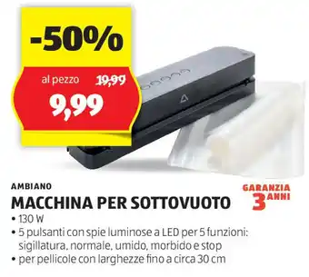 ALDI Ambiano macchina per sottovuoto offerta