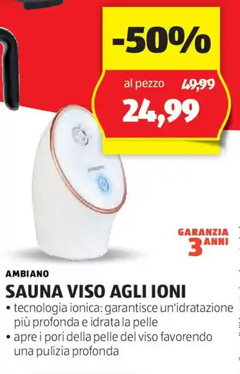 ALDI Ambiano sauna viso agli ioni offerta