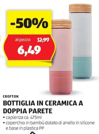 ALDI Crofton bottiglia in ceramica a doppia parete offerta