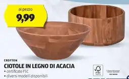 ALDI Crofton ciotole in legno di acacia offerta