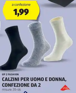 ALDI Up 2 fashion calzini per uomo e donna, confezione da 2 offerta