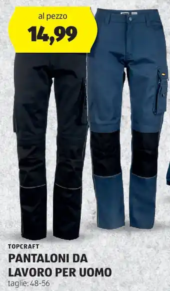 ALDI Topcraft pantaloni da lavoro per uomo offerta