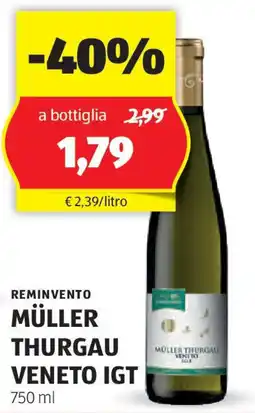 ALDI Reminvento müller thurgau veneto igt offerta