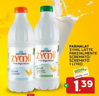 Extra Supermercati Parmalat zymil latte parzialmente scremato/ scremato offerta