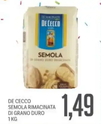 Supermercati Piccolo De cecco semola rimacinata di grano duro offerta