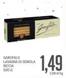 Supermercati Piccolo Garofalo lasagna di semola riccia offerta