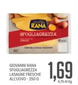 Supermercati Piccolo Giovanni rana sfogliagrezza lasagne fresche all'uovo offerta