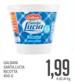 Supermercati Piccolo Galbani santa lucia ricotta offerta