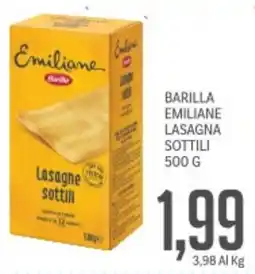 Supermercati Piccolo Barilla emiliane lasagna sottili offerta