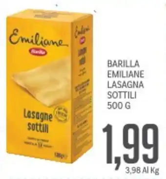 Supermercati Piccolo Barilla emiliane lasagna sottili offerta