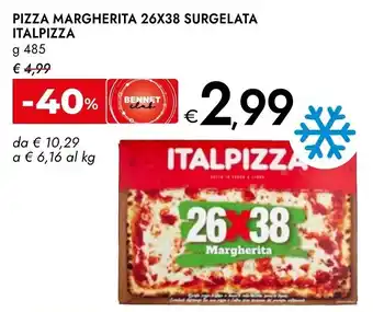 Bennet Pizza margherita 26x38 surgelata ITALPIZZA offerta