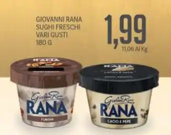 Supermercati Piccolo Giovanni rana sughi freschi vari gusti offerta