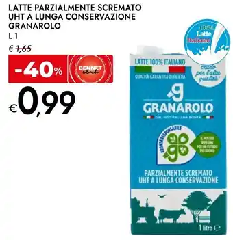 Bennet Latte parzialmente scremato uht a lunga conservazione GRANAROLO offerta