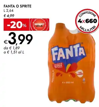 Bennet FANTA O SPRITE offerta