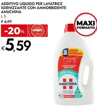 Bennet Additivo liquido per lavatrice igienizzante con ammorbidente AMUCHINA offerta