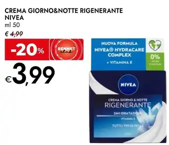 Bennet Crema giorno&notte rigenerante NIVEA offerta