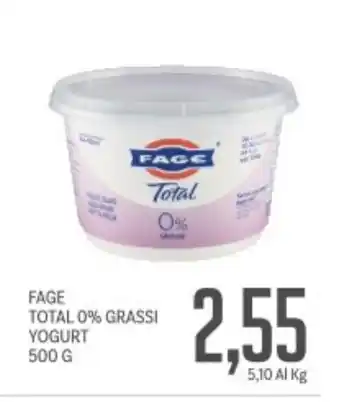 Supermercati Piccolo Fage total 0% grassi yogurt offerta