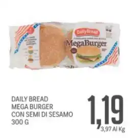 Supermercati Piccolo Daily bread mega burger con semi di sesamo offerta