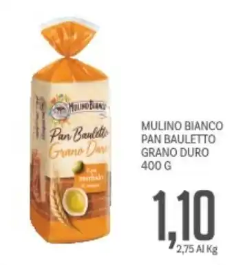 Supermercati Piccolo Mulino bianco pan bauletto grano duro offerta