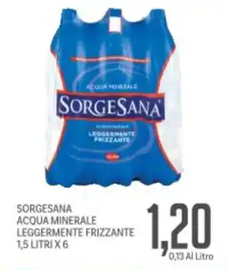 Supermercati Piccolo Sorgesana acqua minerale leggermente frizzante offerta