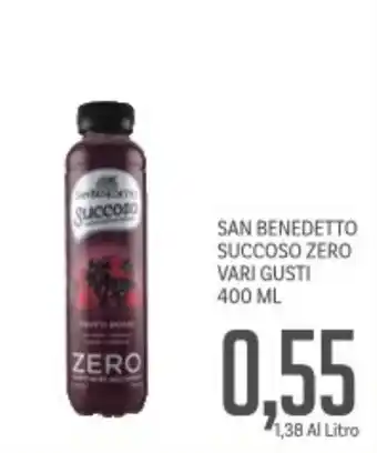 Supermercati Piccolo San benedetto succoso zero vari gusti offerta