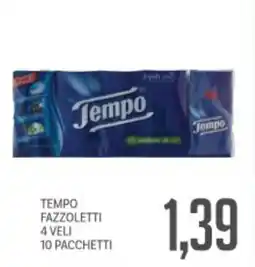 Supermercati Piccolo Tempo fazzoletti 4 veli 10 pacchetti offerta