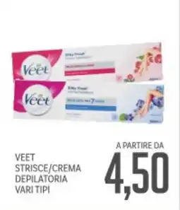 Supermercati Piccolo Veet strisce/crema depilatoria vari tipi offerta