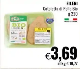 Famila FILENI Cotoletta di Pollo Bio offerta