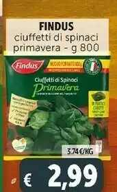 Deco Supermercati Ciuffetti di spinaci primavera offerta