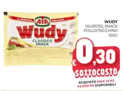 Eté Wudy wurstel snack pollo/tacchino offerta