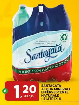 Extra Supermercati Santagata acqua minerale effervescente naturale offerta