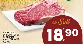 Extra Supermercati Bistecca di scottona di filiera 100% italiana offerta