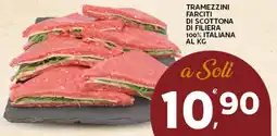 Extra Supermercati Tramezzini farciti di scottona di filiera 100% italiana offerta