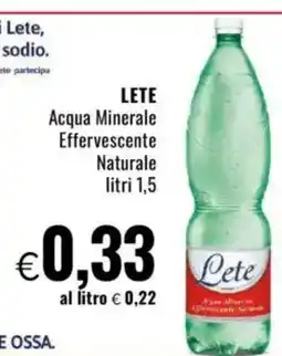 Famila LETE Acqua Minerale Effervescente Naturale offerta