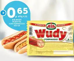 Extra Supermercati Aia wudy wurstel con formaggio offerta