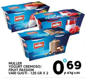 Extra Supermercati Muller yogurt cremoso/ fruit passion vari gusti offerta